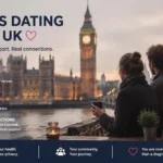 UK herpes dating community: couple at London riverside with NHS support info